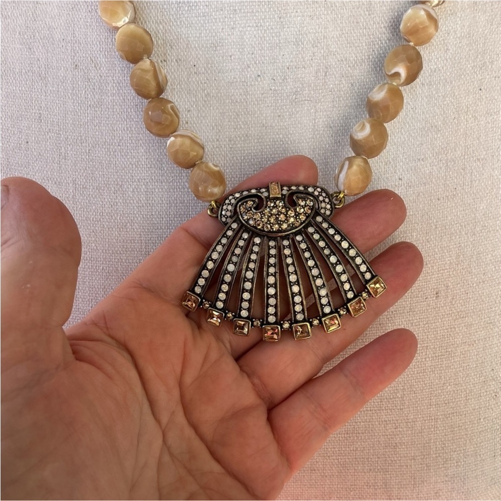 Heidi Daus Beaded Necklace with Fan Pendant - Picture 4 of 7